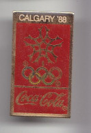 Pin's Calgary 88 Jeux Olympiques Coca Cola  Réf 6282 - Olympische Spelen