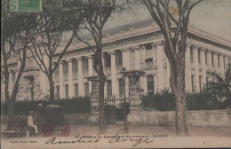 SAIGNON Palais Du Lieutenant Gouverneur  (couleur)affranchie Cachet Couronné Yokohama à Marseille L.N. N°10 - Viêt-Nam