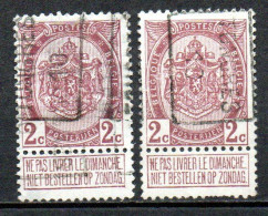 1553 Voorafstempeling Op Nr 82 - TONGRES 10 - Positie A & B - Roulettes 1910-19