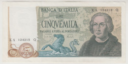 Rep. Italiana - Banca D'Italia Lire 5000 - Dec. 11-04-1973 - Colombo II° Tipo Cons. Spl+ - 5000 Liras