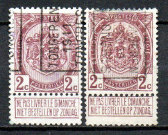 1727 Voorafstempeling Op Nr 82 - TONGEREN 1911 TONGRES -  Positie A & B - Rolstempels 1910-19