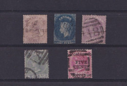 LOT DE TIMBRES OBLITERES  DE 1857/68 .TRES INTERESSANTS. A VOIR DE PRES.BELLE COTE - Ceilán (...-1947)