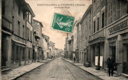 Pontcharra-sur-Turdine Canton De Tarare Grande-Rue Rhône 69490 Cpa Voyagée En B.Etat - Pontcharra-sur-Turdine