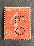 FRANCE F N° 199 Semeuse F.O 77 Indice 6 Perforé Perforés Perfins Perfin Superbe - Other & Unclassified