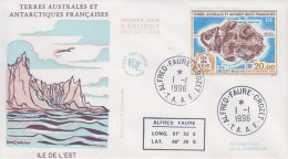 Enveloppe  FDC  1er  Jour    T.A.A.F    ILE  DE  L' EST    1996 - FDC