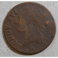 Louis XVI - 1/2 Sol 1781 W Lille Legère - Unused Stamps