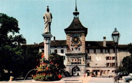 13955583 Murten_Morat_FR Brunnen Statue Stadttor Sonnenuhr - Altri & Non Classificati