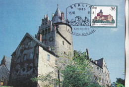 Germania Cartolina Maximum Con Tematica Castelli Tedeschi Della Zona Orientale Castello Dischwarenberg - Castillos