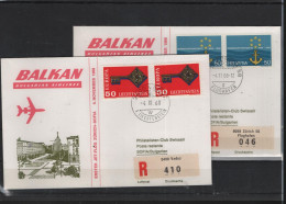 Schweiz Luftpost FFC  Balkan Air 4.11.1968 Zürich - Sofia Vv - Eerste Vluchten