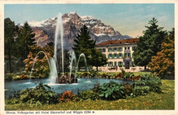 13955534 Glarus_GL Volksgarten Mit Hotel Glarnerhof Und Wiggis Wasserspiele - Sonstige & Ohne Zuordnung