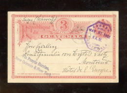 "GUATEMALA" 1902, Postkarte "Via Puerto Barrios" (L2-Stempel) In Die Schweiz (B2025) - Guatemala