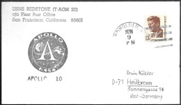 US Space Cover 1969. "Apollo 10" Recovery. USNS Redstone Honolulu - United States