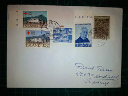 ISLANDE, Enveloppe Distribuée à Sverige Avec Une Variété Colorée De Timbres-poste. Années 1960.. - Used Stamps