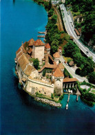 13952961 Montreux__VD Le Chateau De Chillon Vue Aerienne - Otros & Sin Clasificación