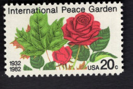 221501044 1982 SCOTT 2014 (XX) POSTFRIS MINT NEVER HINGED - INTERNATIONAL PEACE GARDEN FLOWERS -ROSES - Unused Stamps