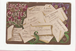 LANGAGE DES CARTES DE VISITE - Other & Unclassified