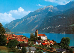 13951959 Brienz_Brienzersee_BE Panorama Mit Kirche - Other & Unclassified
