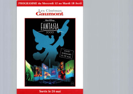 Carte Pub Type Flyer Cinéma GAUMONT Fantasia 2000 - Otros & Sin Clasificación