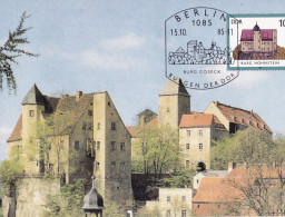 Germania Cartolina Maximum Con Tematica Castelli Tedeschi Della Zona Orientale Castello Di Rochsburg - Kastelen