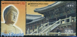 Korea, South 1997 World Heritage 2v, Mint NH, History - World Heritage - Korea (Süd-)