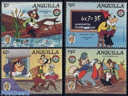 Anguilla 1985 Christmas, Disney 4v, Mint NH, Nature - Religion - Fishing - Christmas - Art - Disney - Fishes