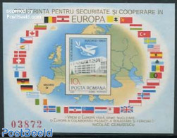 Romania 1983 European Safety Conference S/s, Mint NH, History - Various - Europa Hang-on Issues - Maps - Nuevos