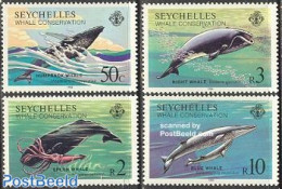 Seychelles 1984 Whales 4v, Mint NH, Nature - Sea Mammals - Andere & Zonder Classificatie