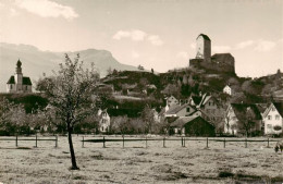 13926601 Sargans_SG Ortsansicht Mit Kirche Und Burg - Autres & Non Classés