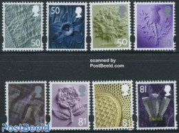Great Britain 2008 Definitives, Regionals 8v, Mint NH, Nature - Various - Flowers & Plants - Trees & Forests - Textiles - Ungebraucht
