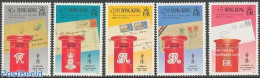 Hong Kong 1991 Post Office 5v, Mint NH, Post - Stamps On Stamps - Unused Stamps