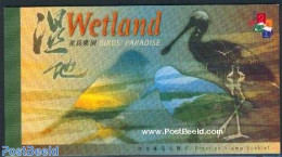 Hong Kong 2000 Wetland Birds Paradise Booklet, Mint NH, Nature - Birds - Stamp Booklets - Unused Stamps