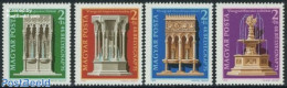 Hungary 1975 Stamp Day, Eur. Monuments 4v, Mint NH, History - Europa Hang-on Issues - Stamp Day - Nuevos