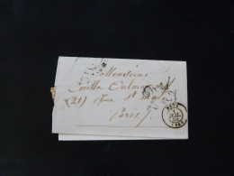 LETTRE DE METZ POUR PARIS   -  1853 - - 1849-1876: Klassik