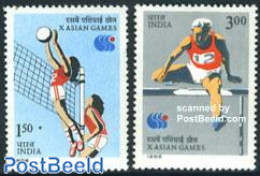 India 1986 Asian Games 2v, Mint NH, Sport - Athletics - Sport (other And Mixed) - Volleyball - Neufs