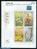 Laos 2000 Orchids S/s, Mint NH, Nature - Flowers & Plants - Orchids - Laos