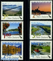 New Zealand 2009 Definitives, Views 6v, Mint NH, Nature - Transport - Various - Railways - Ships And Boats - Tourism -.. - Nuovi