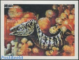 Comoros 1999 Zebra Murane S/s, Mint NH, Nature - Fish - Vissen