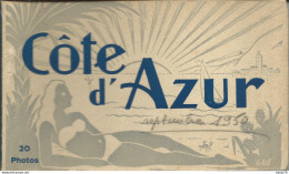 Carnet Complet COTE D'AZUR - 20 Photos Noirs Et Blancs - 1950 - Andere & Zonder Classificatie