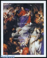 Turks And Caicos Islands 1999 Christmas S/s, Van Dyck Paintings, Mint NH, Religion - Christmas - Art - Paintings - Noël