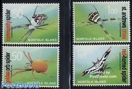 Norfolk Island 2004 Spiders 4v, Mint NH, Nature - Animals (others & Mixed) - Insects - Otros & Sin Clasificación