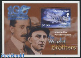 Montserrat 2003 Wright Brothers S/s, Mint NH, Transport - Aircraft & Aviation - Avions