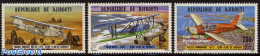 Djibouti 1978 Aero Club 3v, Mint NH, Transport - Aircraft & Aviation - Flugzeuge