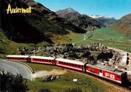 13914636 Andermatt_UR Panorama Mit Furka Oberalp Bahn - Autres & Non Classés