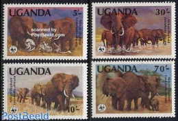 Uganda 1983 WWF, Elephants 4v, Mint NH, Nature - Elephants - World Wildlife Fund (WWF) - Other & Unclassified