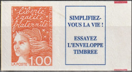 FRANCE 3101a ** MNH Marianne De Luquet Adhésif Bord Droit + Vignette + Repère Rouge 1997 (CV > 4,5 €) - Neufs