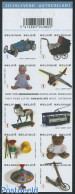 Belgium 2008 Toys 10v In Foil Booklet S-a, Mint NH, Nature - Transport - Various - Horses - Stamp Booklets - Automobil.. - Nuevos