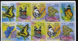 Israel 2011 Butterflies 10v S-a, Mint NH, Nature - Butterflies - Unused Stamps (with Tabs)