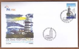 AC - TURKEY FDC  -  150th ANNIVERSARY OF SILE LIGHTHOUSE ISTANBUL 01 MAY 2010 - FDC