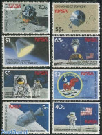 Saint Vincent & The Grenadines 1989 Moonlanding 8v, Mint NH, Transport - Space Exploration - St.Vincent Y Las Granadinas