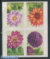 Sweden 2013 Dahlias 4v S-a, Mint NH, Nature - Flowers & Plants - Unused Stamps